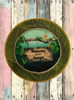 PLATE CHARGER JUNGLE DESIGN PLASTIC ROUND DECOUPAGED Upcycled Repurposed Wall Art or Shelf Sitter WELCOME TO THE JUNGLE Decor Kitchen Decor Home Decor Wall Art Gift WEDDING - JAMsCraftCloset