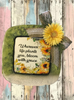 Dollar Tree CLEAR SQUARE Plastic PLATE Farmhouse Country Wall Art Sunflower Design WHEREVER LIFE PLANTS YOU Handmade Gift Idea Crafters Delight - JAMsCraftCloset