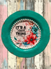 PLATE CHARGER TEAL AQUA PLASTIC ROUND DECOUPAGED Upcycled Repurposed Wall Art or Shelf Sitter IT IS A FOREVER THING Home Decor Wall Art Gift WEDDING - JAMsCraftCloset