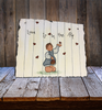 Antique Roof Slate Hand Painted LOVE IS IN THE AIR Unique Country Farmhouse Wall Art Amish/Pilgrims Gift - JAMsCraftCloset