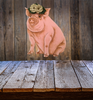 Wooden PIG Hand Painted Hand Cut Pen and Ink Handmade Kitchen Decoration Wall Art Tier Tray Decoration Home Decor Folk Art Primitive Gift Idea Unique Farmhouse Country Decor - JAMsCraftCloset