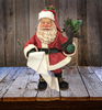 Shelf Sitter Santa With a Blank List Paper Mache Vintage Holiday Decoration Christmas Decor Gift Idea - JAMsCraftCloset