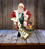 Shelf Sitter Santa With List and Hat Paper Mache Vintage Holiday Decoration Christmas Decor Gift Idea - JAMsCraftCloset