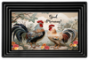 RECTANGLE SHAPED Digital Graphic Design Floral - GOOD MORNING ROOSTERS - PNG SVG Lake House Sign Farmhouse Country Home Cabin KITCHEN Wall Art Decor Chef Gift Crafters Delight