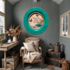 PLATE CHARGER TEAL AQUA PLASTIC ROUND DECOUPAGED Upcycled Repurposed Wall Art or Shelf Sitter YOU GIVE ME ENDLESS BUTTERFLIES Home Decor Wall Art Gift WEDDING - JAMsCraftCloset