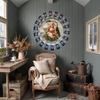 PLATE PLASTIC ROUND Blue and White DECOUPAGED Upcycled Repurposed Wall Art or Shelf Sitter I'D MELT FOR YOU Christmas Holiday Snowman Home Decor Wall Art Gift WEDDING - JAMsCraftCloset
