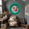 PLATE CHARGER TEAL AQUA PLASTIC ROUND DECOUPAGED Upcycled Repurposed Wall Art or Shelf Sitter IT IS A FOREVER THING Home Decor Wall Art Gift WEDDING - JAMsCraftCloset