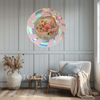 Plastic Round Pink and Silver TRAY Farmhouse Country Easter Decor VINTAGE EASTER BONNET Wall Art HAPPY EASTER Cottage Chic Victorian Decor Handmade Gift Idea &nbsp;- JAMsCraftCloset