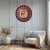 Plastic Round Star TRAY Farmhouse Country Patriotic AMERICA - LOVE IT OR LEAVE IT Wall Art HAPPY FOURTH OF JULY Cottage Chic Victorian Decor Handmade Gift Idea &nbsp;- JAMsCraftCloset
