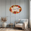 Hard Plastic OVAL TRAY Farmhouse Country Leaves, Acorns, Wheat Wall Art HAPPY FALL Cottage Chic Victorian Decor Handmade Gift Idea {{ JAMsCraftCloset }}