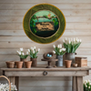 PLATE CHARGER JUNGLE DESIGN PLASTIC ROUND DECOUPAGED Upcycled Repurposed Wall Art or Shelf Sitter WELCOME TO THE JUNGLE Decor Kitchen Decor Home Decor Wall Art Gift WEDDING - JAMsCraftCloset