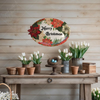 Hard Plastic OVAL TRAY Farmhouse Country Home Decor MERRY CHRISTMAS POINSETTIA Wall Art Cottage Chic Decor Kitchen Decor Victorian Christmas Holiday Decor Handmade Gift Idea &nbsp;- JAMsCraftCloset