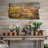 Antique West Virginia Roof Slate Decoupaged EASTER SLATE WALL ART &nbsp;Happy Easter Bunny Eggs in Basket Tulips Daffodils - Handmade Unique EASTER Holiday Decoration Home Decor Gift - JAMsCraftCloset