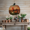 LARGE WOODEN PUMPKIN Handmade and Hand Painted Wall Art Shelf Sitter WELCOME TO OUR PATCH Decoupaged FALL Decor Gift Idea Door Decor Home Decor Unique - JAMsCraftCloset