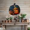 LARGE WOODEN PUMPKIN Handmade and Hand Painted Wall Art Shelf Sitter HAPPY FALL Decoupaged FALL Decor Gift Idea Door Decor Home Decor Unique - JAMsCraftCloset