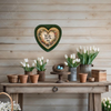 Valentine Heart-Shaped Green Tin Wall Art Handmade Hand Painted Love Saying - YOU ARE STILL THE ONE Holiday Decoration LOVE Gift Idea Crafters Delight - JAMsCraftCloset
