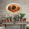 Plastic OVAL WHITE TRAY Farmhouse Country Kitchen Home Thanksgiving Decor TURKEY AND PUMPKINS Wall Art Shelf Sitter Handmade &nbsp;- JAMsCraftCloset