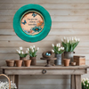 PLATE CHARGER TEAL AQUA PLASTIC ROUND DECOUPAGED Upcycled Repurposed Wall Art or Shelf Sitter YOU GIVE ME ENDLESS BUTTERFLIES Home Decor Wall Art Gift WEDDING - JAMsCraftCloset