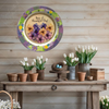 PLATE FLORAL PLASTIC ROUND DECOUPAGED Upcycled Repurposed Wall Art or Shelf Sitter HAVE A BEAUTIFUL DAY YELLOW Background Home Decor Wall Art Gift WEDDING - JAMsCraftCloset