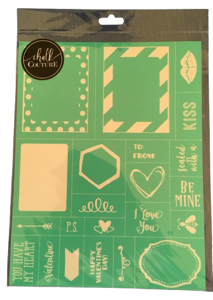 Chalk Couture STENCIL - NEW - BUILD A VALENTINE - Love Stencil - Reusable Adhesive Silkscreen Stencil - Happy Crafting - JAMsCraftCloset&nbsp;