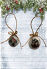 SCALLOP SEASHELL CHRISTMAS ORNAMENT- FARM ANIMALS Christmas Ornaments SET 5 - HOLIDAY DECOR - Handmade Hand Painted DECOUPAGED Repurposed Upcycled Gift SET OF 2 Ornaments - JAMsCraftCloset