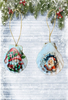 SCALLOP SEASHELL CHRISTMAS ORNAMENT- SANTA SET 4 - BEACH COASTAL DECOR - Handmade Hand Painted DECOUPAGED Repurposed Upcycled Gift SET OF 2 Ornaments {{ JAMsCraftCloset }}