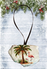 Antique West Virginia Roof Decoupaged Christmas Ornament - Flamingo With Packages - Handmade Holiday Tree Decor Unique Beach Lake House Gift - JAMsCraftCloset