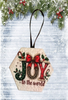 HEXAGON 3.25 by 3 Inch Ceramic Tile Decoupaged Ornaments Handmade Christmas Tree Ornament Package Decor Gift Idea Home Decor Unique - JAMsCraftCloset