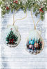 SCALLOP SEASHELL CHRISTMAS ORNAMENT- Set 10 BEACH COASTAL DECOR - Handmade Hand Painted DECOUPAGED Repurposed Upcycled Gift SET OF 2 Ornaments - JAMsCraftCloset
