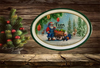 Hard Plastic OVAL TRAY Farmhouse Country Home Decor FARM FRESH SANTA Wall Art Cottage Chic Decor Kitchen Decor Victorian Christmas Holiday Decor Handmade Gift Idea &nbsp;- JAMsCraftCloset