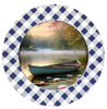 ROUND Digital Graphic Design LONELY BOAT WITH DEER AND FISH Decor Lake Scene With Animals First Home Sublimation Decoupage PNG SVG Country Farmhouse Home Decor Wall Art Shelf Sitter Gift Crafters Delight - JAMsCraftCloset