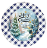 ROUND Digital Graphic Design &nbsp;WINTER BLUE SCENE- MERRY CHRISTMAS - CHRISTMAS DESIGN PNG-JPEG-PDF-SVG-Decoupage-Sublimation Design Graphic Country Farmhouse Home Decor HOLIDAY Decor Gift Crafters Delight - JAMsCraftCloset