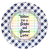 ROUND DIGITAL Graphic Design WISHES FOR A BLESSED EASTER Sublimation PNG SVG Country Farmhouse Home Decor Sign Shelf Sitter Wall Art Decor Wreath EASTER Design Gift Crafters Delight - JAMsCraftCloset