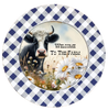 ROUND Digital Graphic Design WELCOME TO THE FARM Cow Dasies Wedding Gift First Home Sublimation Decoupage PNG SVG Country Farmhouse Home Kitchen Decor Wall Art Shelf Sitter Gift Crafters Delight - JAMsCraftCloset