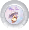 ROUND DIGITAL Graphic Design CHICK WITH UMBRELLA - HAPPY EASTER Sublimation PNG SVG Country Farmhouse Home Decor Sign Shelf Sitter Wall Art Decor Wreath EASTER Design Gift Crafters Delight