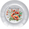 ROUND Digital Graphic Design BLOOMING HAPPINESS - POPPIES Wedding Gift First Home Sublimation PNG SVG Country Farmhouse Home Decor Wall Art Gift Crafters Delight - JAMsCraftCloset