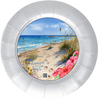 DIGITAL ROUND Graphic Design - HAPPIEST BY THE SEA - Beach Coastal Decor Wedding Gift HOME DECOR Sublimation Decoupage PNG SVG PDF JPEG Wall Art Shelf Sitter Gift Crafters Delight - JAMsCraftCloset