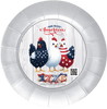 DIGITAL ROUND Graphic Design PATRIOTIC GOD BLESS AMERICA CHICKENS - PNG-JPEG-PDF-SVG-Decoupage-Sublimation Design Graphic Country Farmhouse Home Decor HOLIDAY Decor Gift Crafters Delight - JAMsCraftCloset