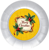 ROUND Digital Graphic Design &nbsp;Merry Christmas Holly Berries Yellow Background - CHRISTMAS DESIGN PNG-JPEG-PDF-SVG-Decoupage-Sublimation Design Graphic Country Farmhouse Home Decor HOLIDAY Decor Gift Crafters Delight - JAMsCraftCloset