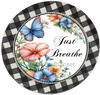 ROUND Digital Graphic Design JUST BREATHE Sublimation PNG SVG Country Farmhouse Sign Bedroom Child's Room Wall Art Decor Wreath Design Love Gift Crafters Delight HAPPY CRAFTING {{ JAMsCraftCloset }}