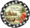 ROUND Digital Graphic Design A LITTLE BIT OF HEAVEN Farm Chickens Wedding Gift First Home Sublimation Decoupage PNG SVG Country Farmhouse Home Kitchen Decor Wall Art Shelf Sitter Gift Crafters Delight - JAMsCraftCloset