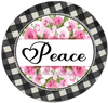 ROUND Digital Graphic Design PEACE Sublimation PNG SVG Country Farmhouse Sign Bedroom Child's Room Wall Art Decor Wreath Design Love Gift Crafters Delight HAPPY CRAFTING {{ JAMsCraftCloset }}