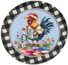 ROUND Digital Graphic Design HEN WITH WATERING CAN Wedding Gift First Home Sublimation PNG SVG Country Farmhouse Home Decor Wall Art Kitchen or Coffee Bar Decor Gift Crafters Delight - JAMsCraftCloset