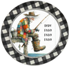 ROUND Digital Graphic Design HERE FISHY FISHY FISHY Old Fisherman First Home Sublimation Decoupage PNG SVG Country Farmhouse Home Kitchen Decor Wall Art Shelf Sitter Gift Crafters Delight - JAMsCraftCloset