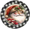 ROUND Digital Graphic Design &nbsp;SANTA FACE HOLLY POINSETTIAS - CHRISTMAS DESIGN PNG-JPEG-PDF-SVG-Decoupage-Sublimation Design Graphic Country Farmhouse Home Decor HOLIDAY Decor Gift Crafters Delight - JAMsCraftCloset
