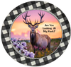 ROUND Digital Graphic Design HUNTERS ARE YOU LOOKING AT MY RACK Deer Decor Lake Scene With Animals First Home Sublimation Decoupage PNG SVG Country Farmhouse Home Decor Wall Art Shelf Sitter Gift Crafters Delight