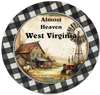 ROUND Digital Graphic Design ALMOST HEAVEN WEST VIRGINIA 2 Sublimation PNG SVG Lake House Sign Farmhouse Country Home Cabin KITCHEN Wall Art Decor Wreath Design Gift Crafters Delight HAPPY CRAFTING {{ JAMsCraftCloset }}