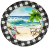 ROUND Digital Graphic Design BEACH SCENE 2 Sublimation PNG SVG Beach House Sign KITCHEN Wall Art Decor Wreath Design Gift Crafters Delight HAPPY CRAFTING {{ JAMsCraftCloset }}