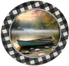 ROUND Digital Graphic Design LONELY BOAT WITH DEER AND FISH Decor Lake Scene With Animals First Home Sublimation Decoupage PNG SVG Country Farmhouse Home Decor Wall Art Shelf Sitter Gift Crafters Delight - JAMsCraftCloset
