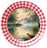 ROUND Digital Graphic Design HUNTERS AND FISHERMENS DELIGHT Lake Scene With Animals First Home Sublimation Decoupage PNG SVG Country Farmhouse Home Decor Wall Art Shelf Sitter Gift Crafters Delight - JAMsCraftCloset